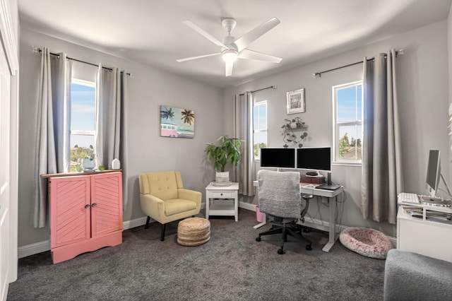 2076 Chennault Ave, Clovis, CA 93611 - office featuring carpet floors and a ceiling fan
