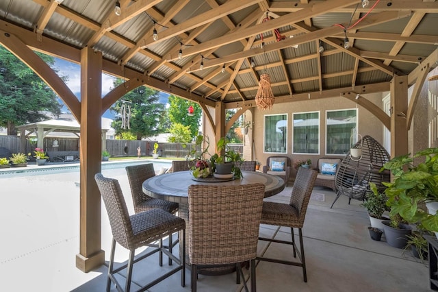 2076 Chennault Ave, Clovis, CA 93611 - fenced backyard featuring a gazebo and a patio