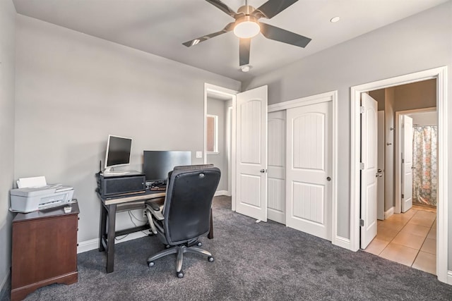 2076 Chennault Ave, Clovis, CA 93611 - carpeted office space with ceiling fan and baseboards