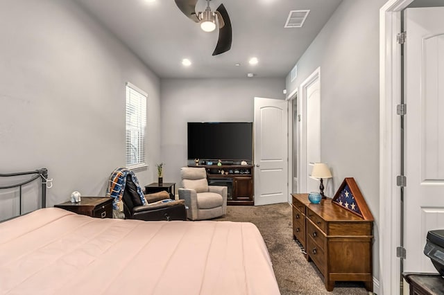 2076 Chennault Ave, Clovis, CA 93611 - carpeted bedroom with a ceiling fan and recessed lighting
