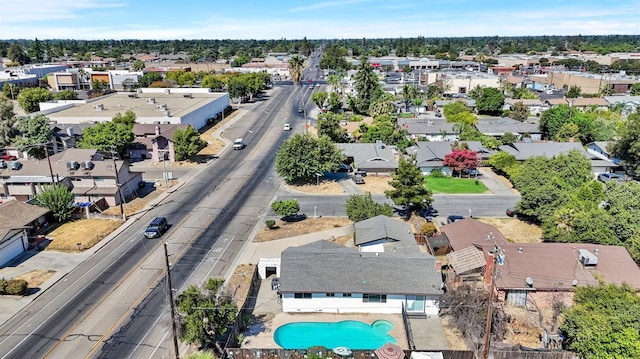 2738 S Fairway Ct, Visalia, CA 93277 - aerial view of residential area featuring a pool