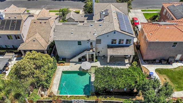 2143 Everglade Ave, Clovis, CA 93619 - aerial view of residential area featuring a pool