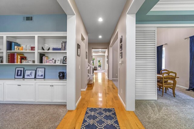 2143 Everglade Ave, Clovis, CA 93619 - hall featuring light wood-style floors and recessed lighting