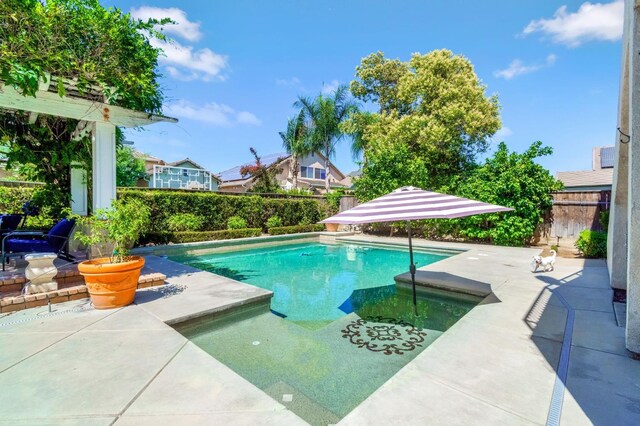 2143 Everglade Ave, Clovis, CA 93619 - view of pool featuring a patio area and a fenced backyard