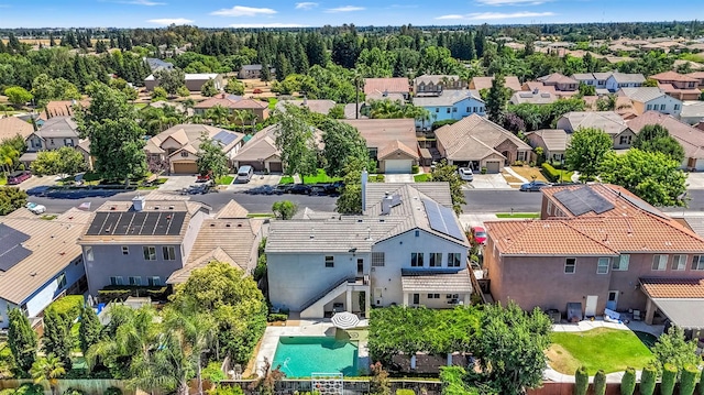2143 Everglade Ave, Clovis, CA 93619 - aerial view of residential area with a pool area
