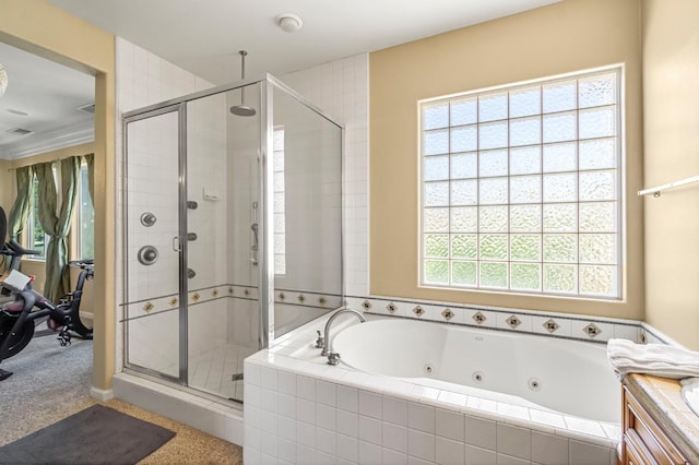 2143 Everglade Ave, Clovis, CA 93619 - full bath with a stall shower and a jetted tub