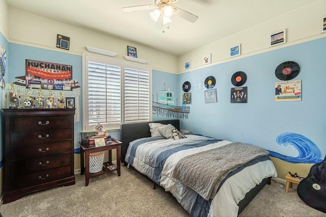 2143 Everglade Ave, Clovis, CA 93619 - carpeted bedroom featuring ceiling fan