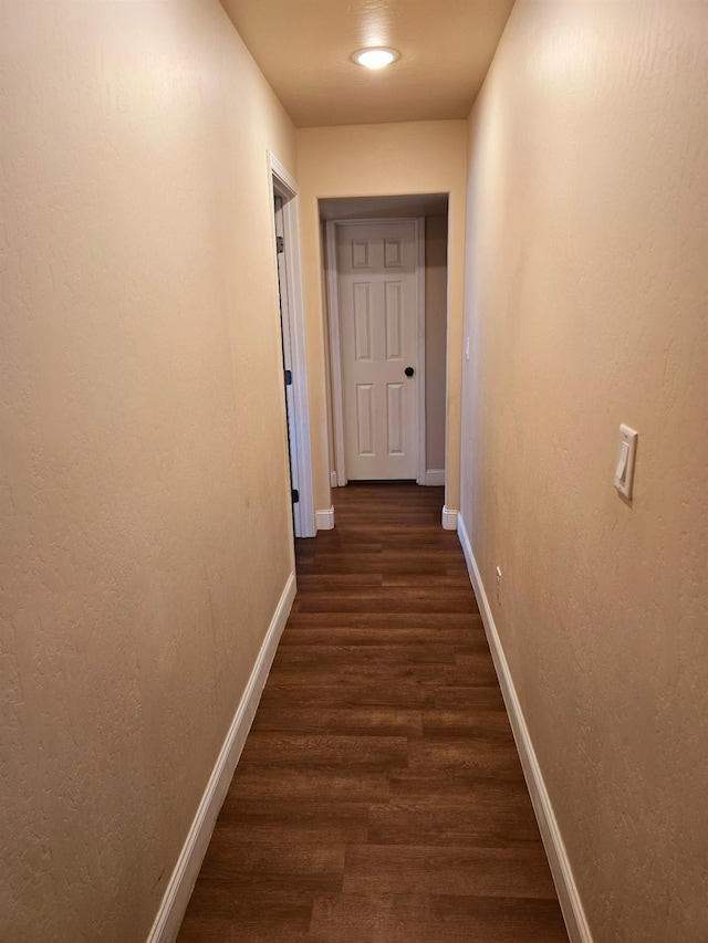 525 N Crenshaw, Visalia, CA 93291 - hall with dark wood-style floors and baseboards
