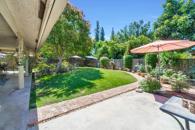 1721 W Wrenwood Ave, Fresno, CA 93711 - fenced backyard featuring a patio area