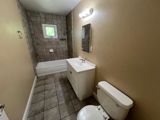 4308 N Cedar Ave, Fresno, CA 93726 - bathroom featuring vanity, tile patterned flooring, and  shower combination