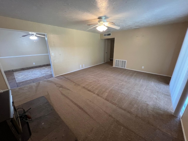 4308 N Cedar Ave, Fresno, CA 93726 - carpeted spare room with ceiling fan and a textured ceiling