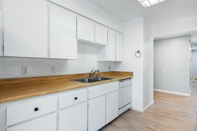 3318 Stanford Ave, Clovis, CA 93611 - kitchen with dishwasher, light wood-style floors, white cabinets, and light countertops