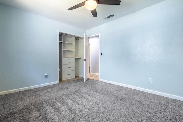 3318 Stanford Ave, Clovis, CA 93611 - unfurnished bedroom featuring light colored carpet, a ceiling fan, and a closet