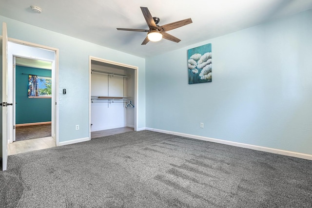 3318 Stanford Ave, Clovis, CA 93611 - unfurnished bedroom featuring carpet flooring, a closet, and ceiling fan