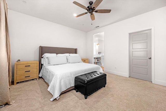 859 Windmill Ave, Clovis, CA 93619 - bedroom with light colored carpet and ceiling fan