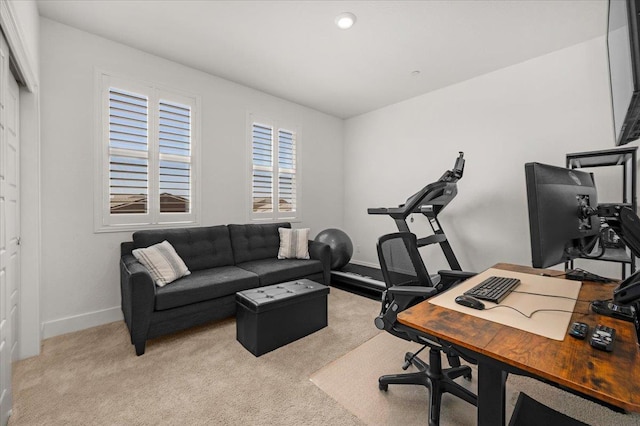 859 Windmill Ave, Clovis, CA 93619 - home office with baseboards and light colored carpet