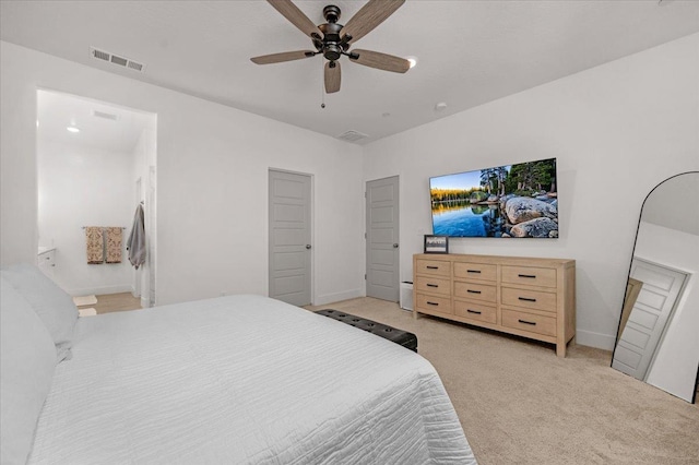 859 Windmill Ave, Clovis, CA 93619 - bedroom with light carpet and a ceiling fan