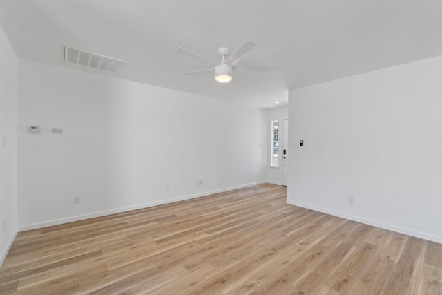 19730 Brightwood Rd, Madera, CA 93638 - empty room with light wood-style floors and a ceiling fan