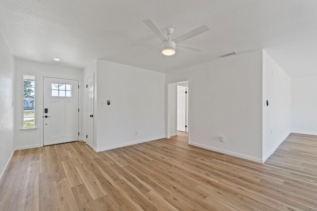 19730 Brightwood Rd, Madera, CA 93638 - foyer entrance featuring light wood-type flooring and ceiling fan
