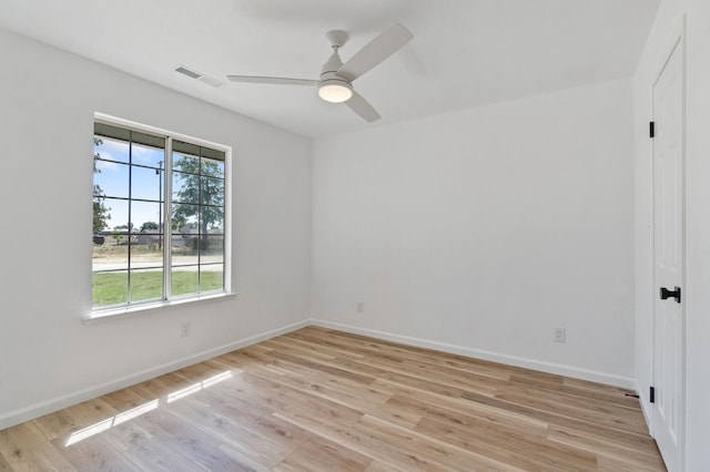 19730 Brightwood Rd, Madera, CA 93638 - unfurnished room with light wood-style floors and a ceiling fan