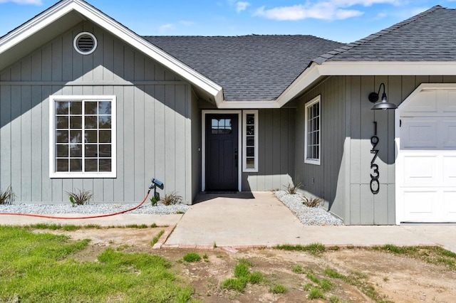 19730 Brightwood Rd, Madera, CA 93638 - entrance to property featuring roof with shingles and a garage