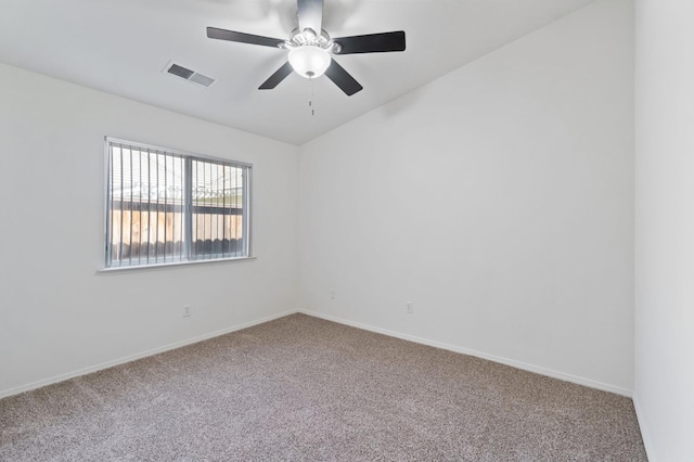 122 E Loop, Madera, CA 93637 - carpeted spare room with lofted ceiling and ceiling fan