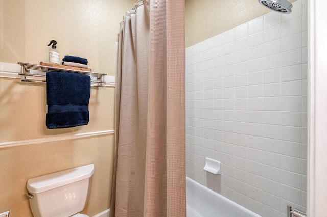 3016 San Gabriel Ave, Clovis, CA 93619 - bathroom with shower / tub combo with curtain and toilet
