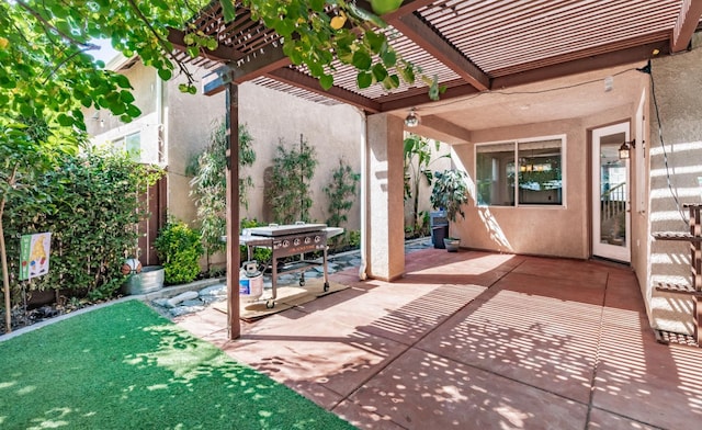 1734 Glen Oban Ln, Clovis, CA 93619 - view of patio featuring a pergola