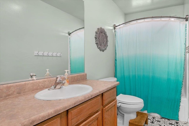 3673 N Denali Ave, Fresno, CA 93727 - bathroom with vanity and shower / bathtub combination with curtain