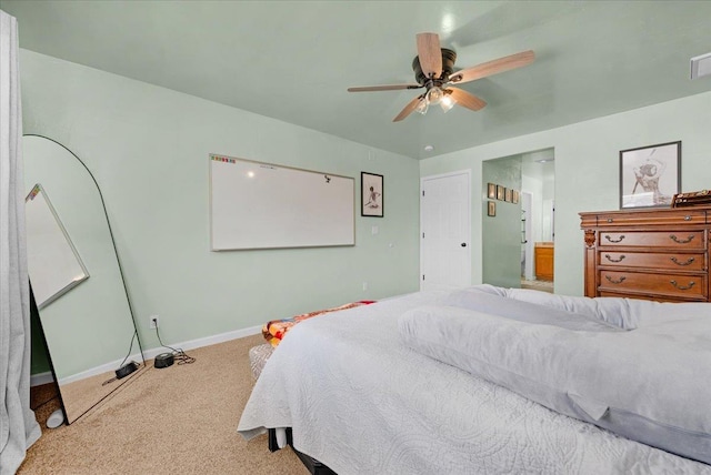 3673 N Denali Ave, Fresno, CA 93727 - carpeted bedroom featuring baseboards and ceiling fan