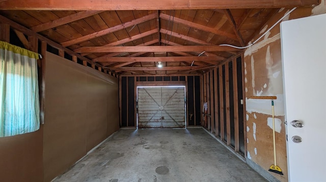 1405 N Lake St, Madera, CA 93638 - garage featuring wooden ceiling