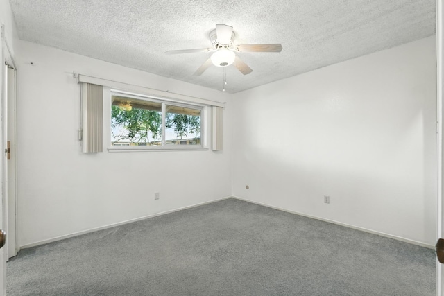 4909 N 7th St Unit S, Fresno, CA 93726 - unfurnished room with a ceiling fan, carpet floors, and a textured ceiling