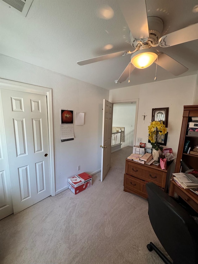 605 W Russell Ave, Visalia, CA 93277 - office space with a ceiling fan and light colored carpet