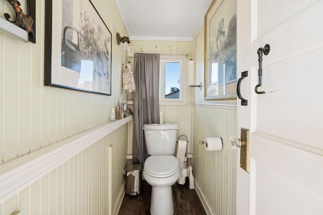 242 Hamlet St, Lemoore, CA 93245 - half bathroom with wood finished floors and toilet