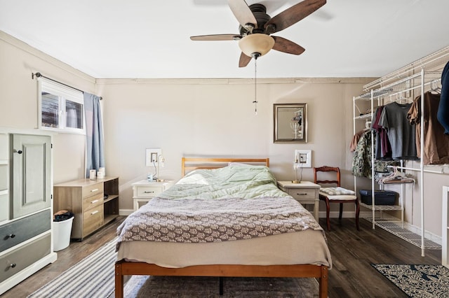 242 Hamlet St, Lemoore, CA 93245 - bedroom with wood finished floors and ceiling fan