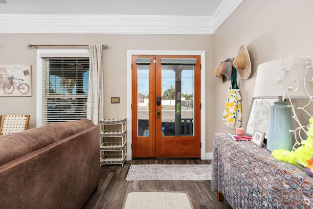 242 Hamlet St, Lemoore, CA 93245 - foyer featuring ornamental molding and wood finished floors