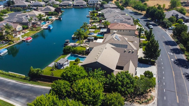 4249 N Waterside Dr, Clovis, CA 93619 - aerial view of residential area with a large body of water