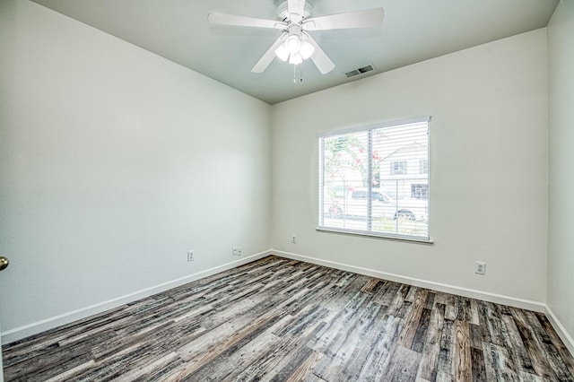 1224 Oak Ave, Clovis, CA 93611 - empty room with wood finished floors and a ceiling fan