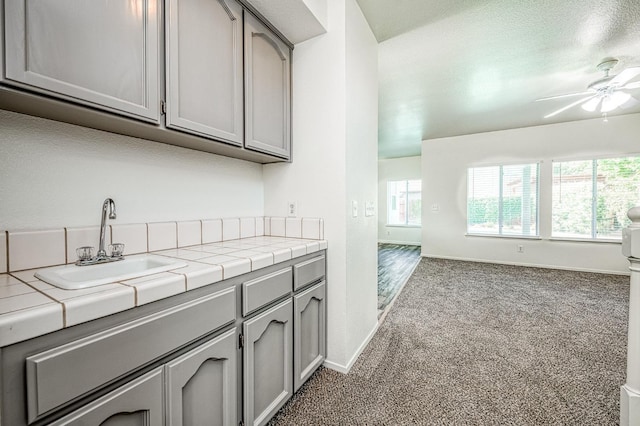 1224 Oak Ave, Clovis, CA 93611 - bar area featuring ceiling fan and carpet floors