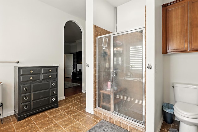 17024 Granite Falls Way, Chowchilla, CA 93610 - bathroom featuring a shower stall and tile patterned floors