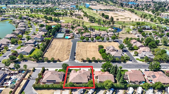 17024 Granite Falls Way, Chowchilla, CA 93610 - aerial view of property and surrounding area with nearby suburban area and property parcel outlined