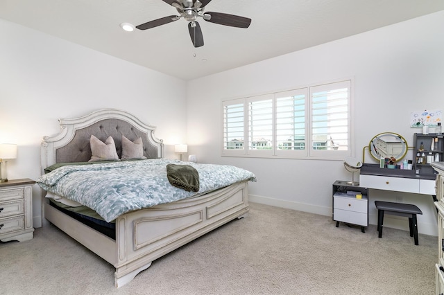 165 Timberline Way S, Madera, CA 93636 - bedroom featuring light colored carpet and ceiling fan
