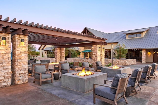165 Timberline Way S, Madera, CA 93636 - view of patio / terrace with an outdoor fire pit
