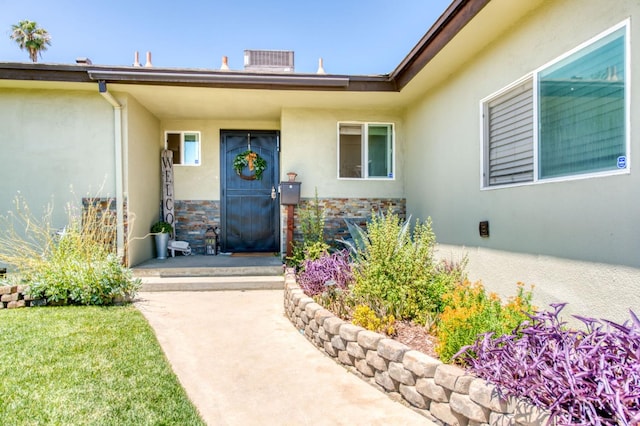 447 W Scott Ave, Clovis, CA 93612 - entrance to property with stucco siding and stone siding