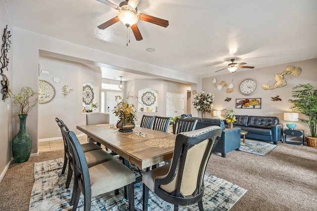 3624 N Jackie, Visalia, CA 93291 - dining room with ceiling fan and carpet floors