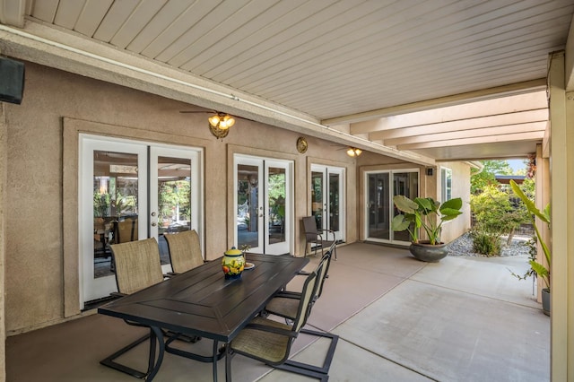 3624 N Jackie, Visalia, CA 93291 - view of patio with french doors and outdoor dining space