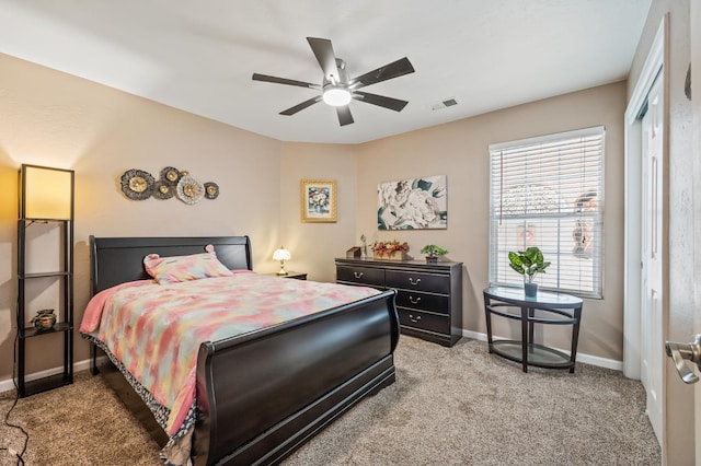 3624 N Jackie, Visalia, CA 93291 - carpeted bedroom featuring baseboards and a ceiling fan