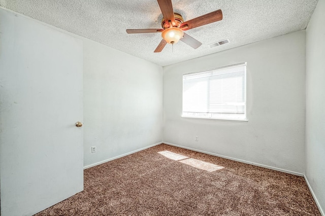 3340 N Dante Ave, Fresno, CA 93722 - carpeted spare room featuring a textured ceiling and a ceiling fan