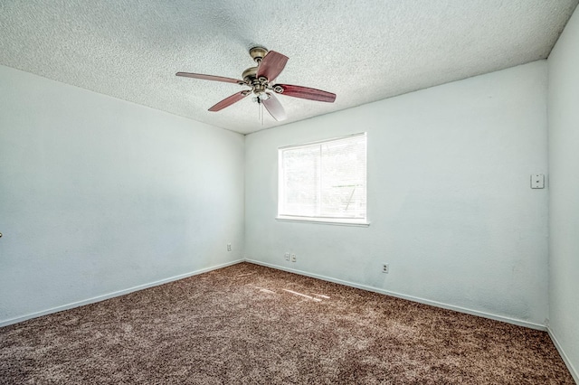 3340 N Dante Ave, Fresno, CA 93722 - carpeted spare room with a ceiling fan and a textured ceiling