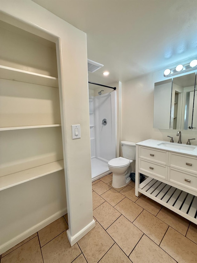 2824 C St, Selma, CA 93662 - full bath with a stall shower, tile patterned floors, and vanity